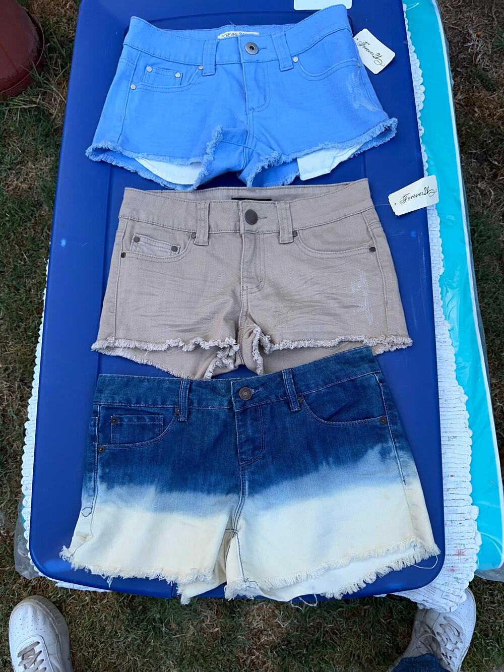 3 NEW DENIM CUTOFF SHORTS 25